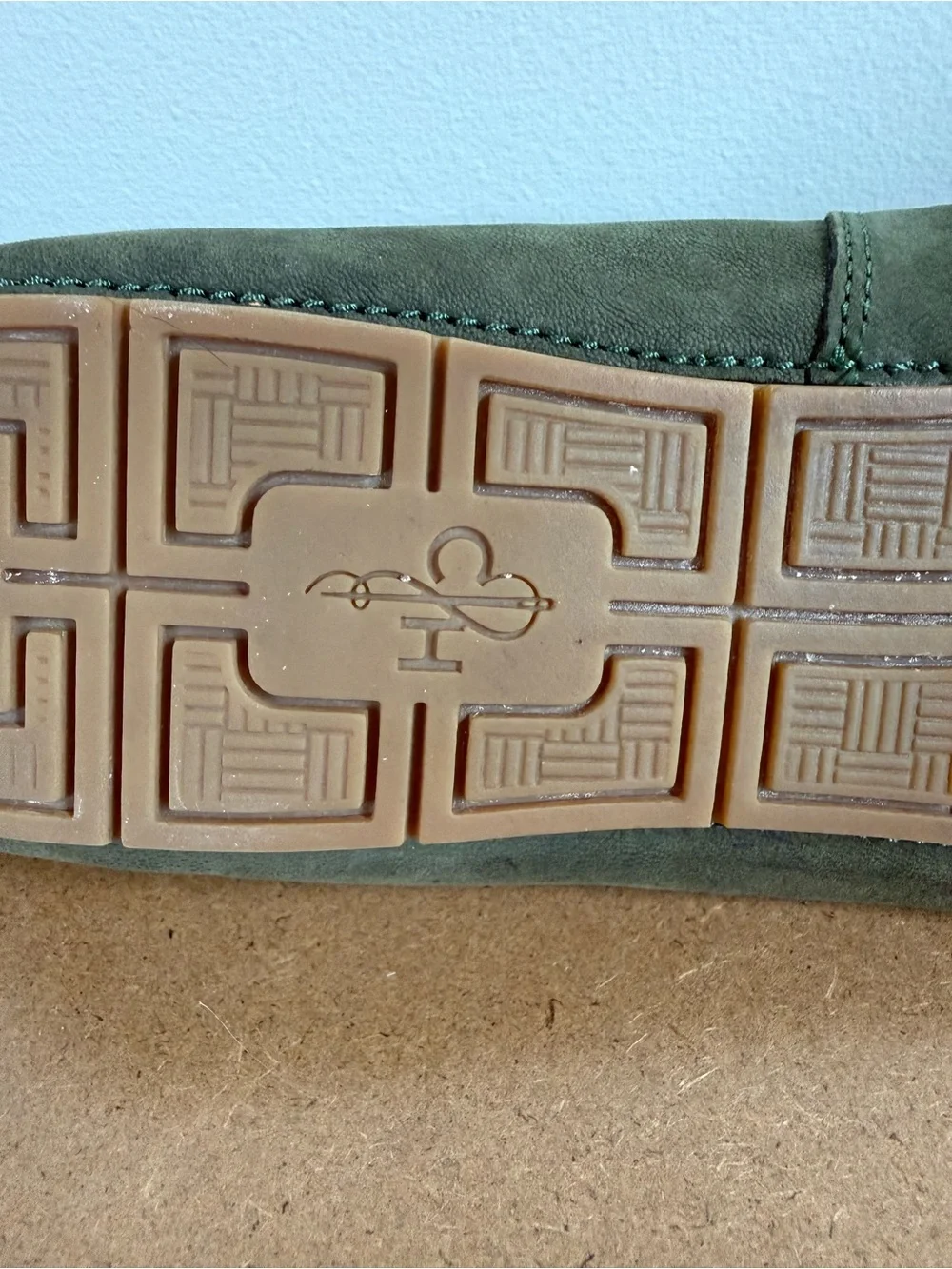 Cole Haan Olive Green Suede Slip-On Loafers